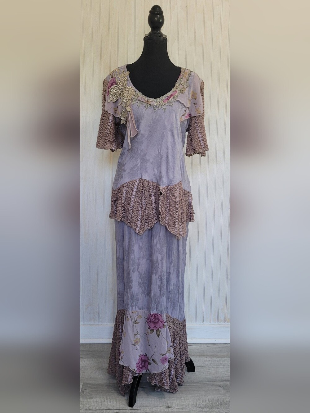 ​Vintage Spencer Alexis 2pc Skirt Set Whimsical Fairy Mixed Media Size 6
